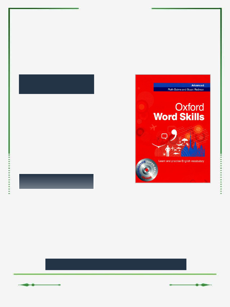 Oxford Word Skills Advanced Student s Pack 2009th Edition Ruth Gairns ...