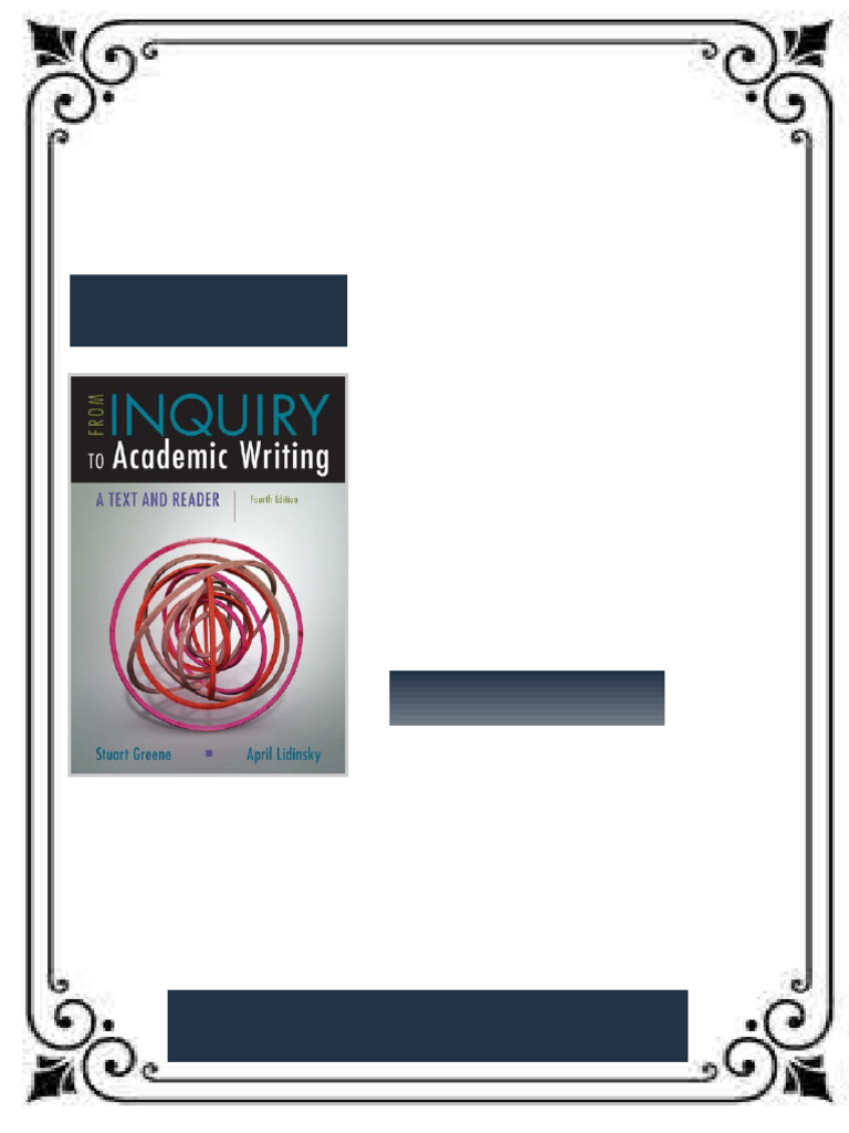 From Inquiry to Academic Writing A Text and Reader 4th edition Stuart ...