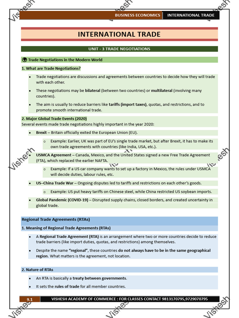 Understanding International Trade Agreements | PDF | World Trade ...