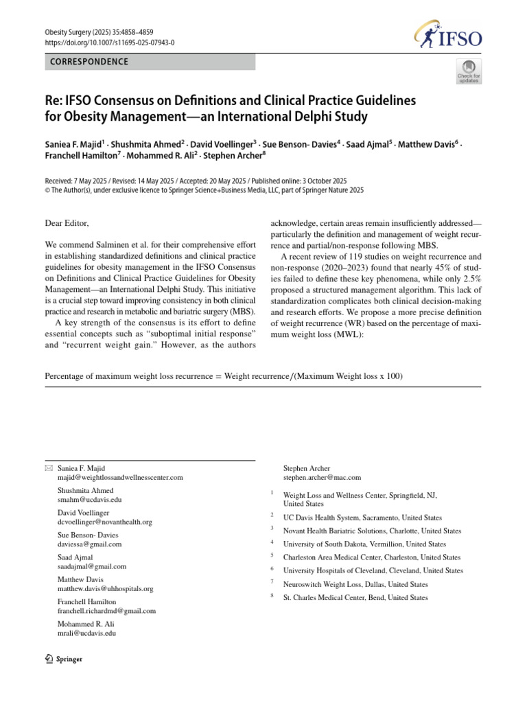 s11695-025-07943-0 (1) | PDF | Bariatric Surgery | Obesity