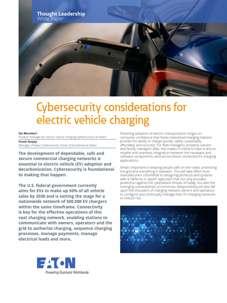 Cybersecurity Considerations Ev Wp191002EN | PDF | Computer Security ...