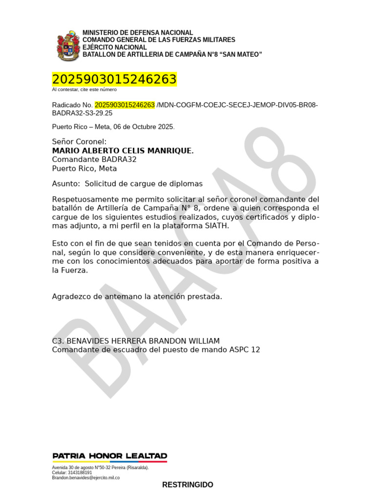 Solicitud de Cargue de Diplomas SIATH | PDF