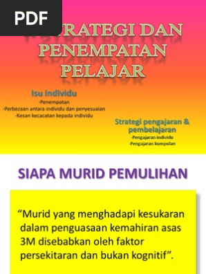 Strategi Penempatan Pelajar Pdf