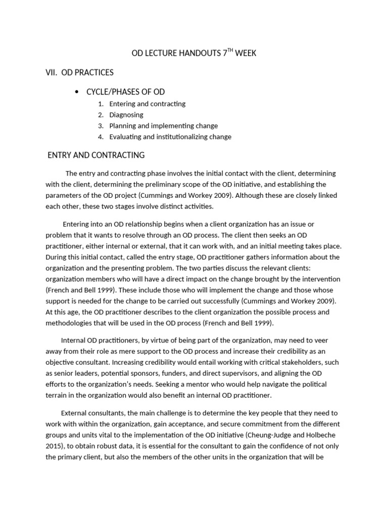 OD LECTURE HANDOUTS 7TH WEEK, 8th week presentation | PDF | System ...