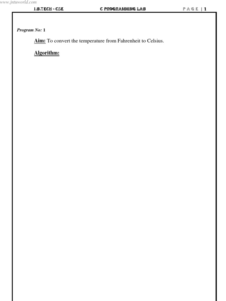 C Programming Lab | PDF | Matrix (Mathematics) | Fahrenheit