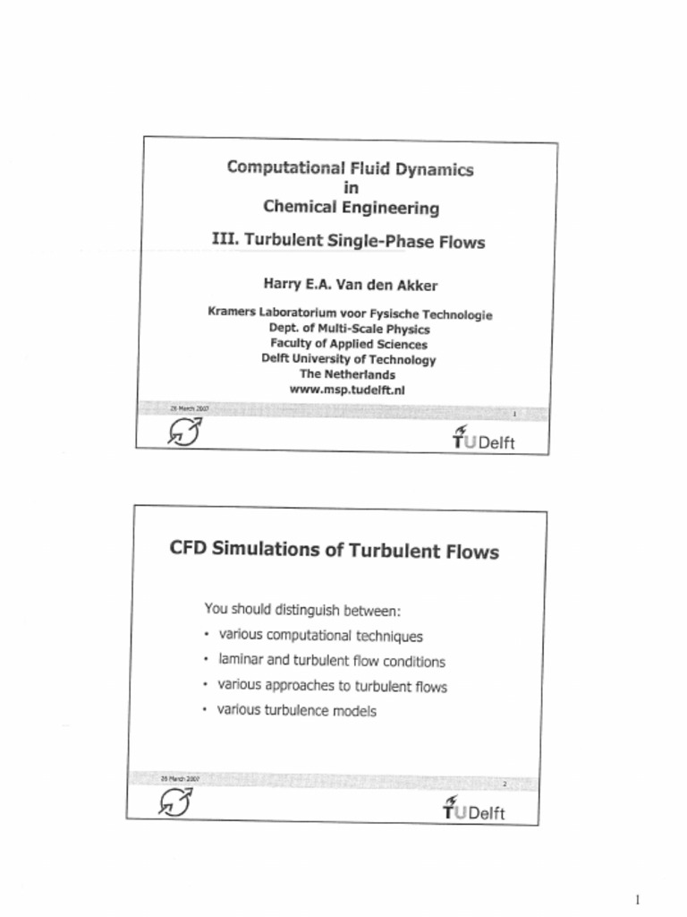 1 - Turbulent Single Phase Flow | PDF