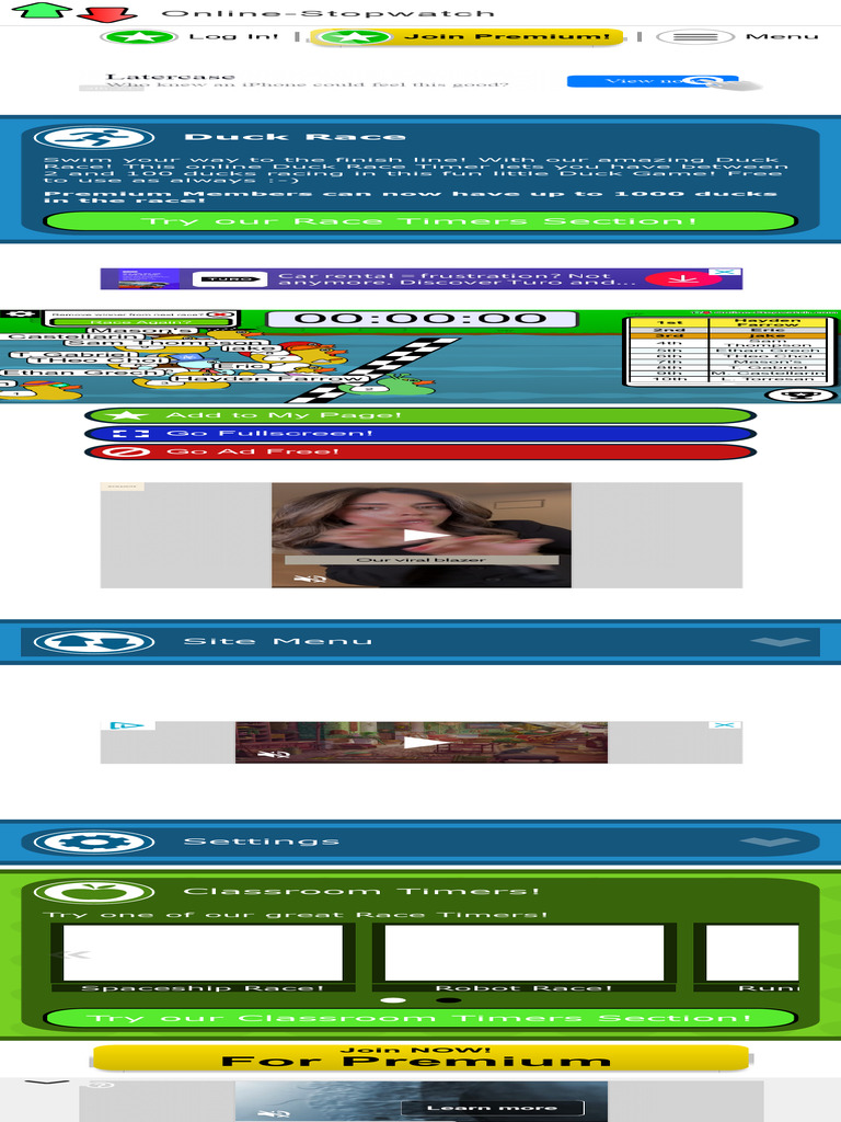 Fun Online Duck Race Timer | PDF