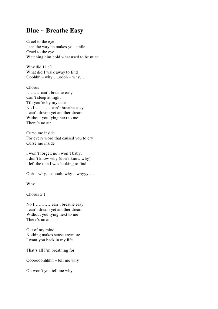 Blue Breathe Easy PDF