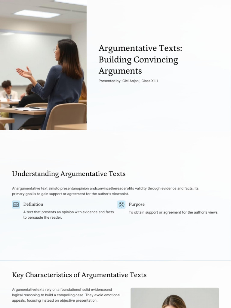 Crafting Effective Argumentative Texts | PDF | Argument | Evidence