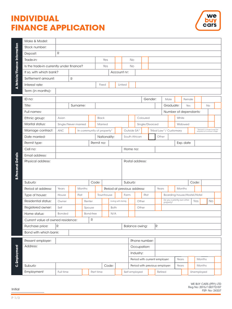 WBC Individual Finance Application Dynamic-V1 | PDF | Debt | Credit