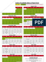 Wwoofing Calendar 2011-12