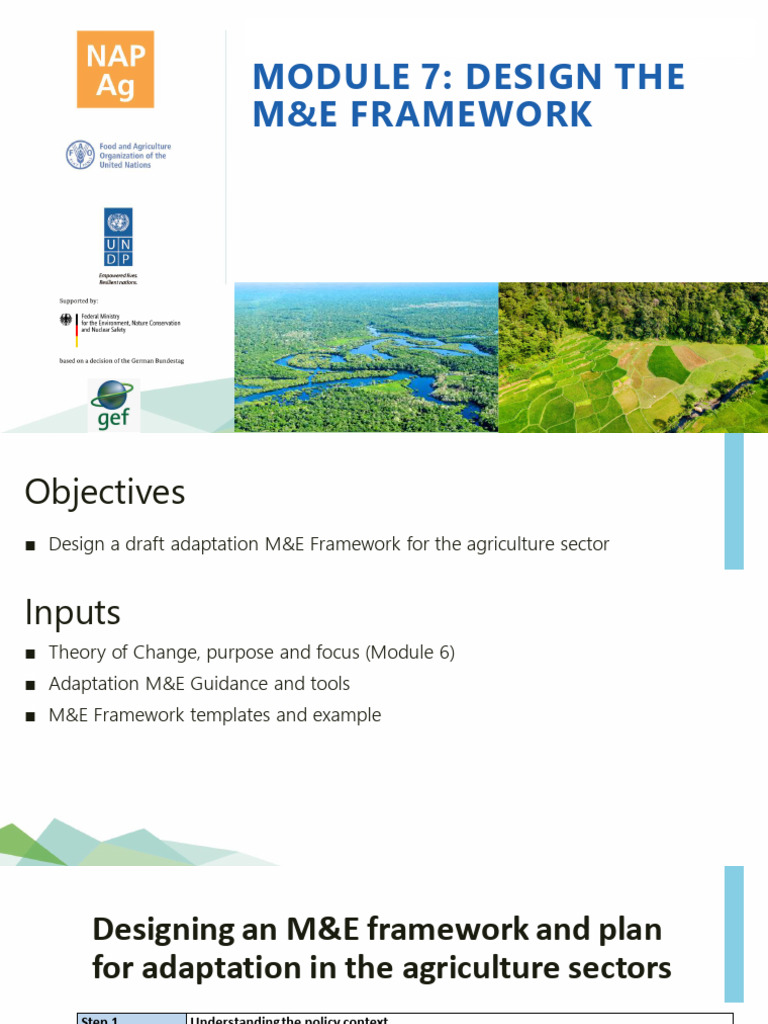 Agriculture Adaptation M&E Framework Guide | PDF | Agriculture ...