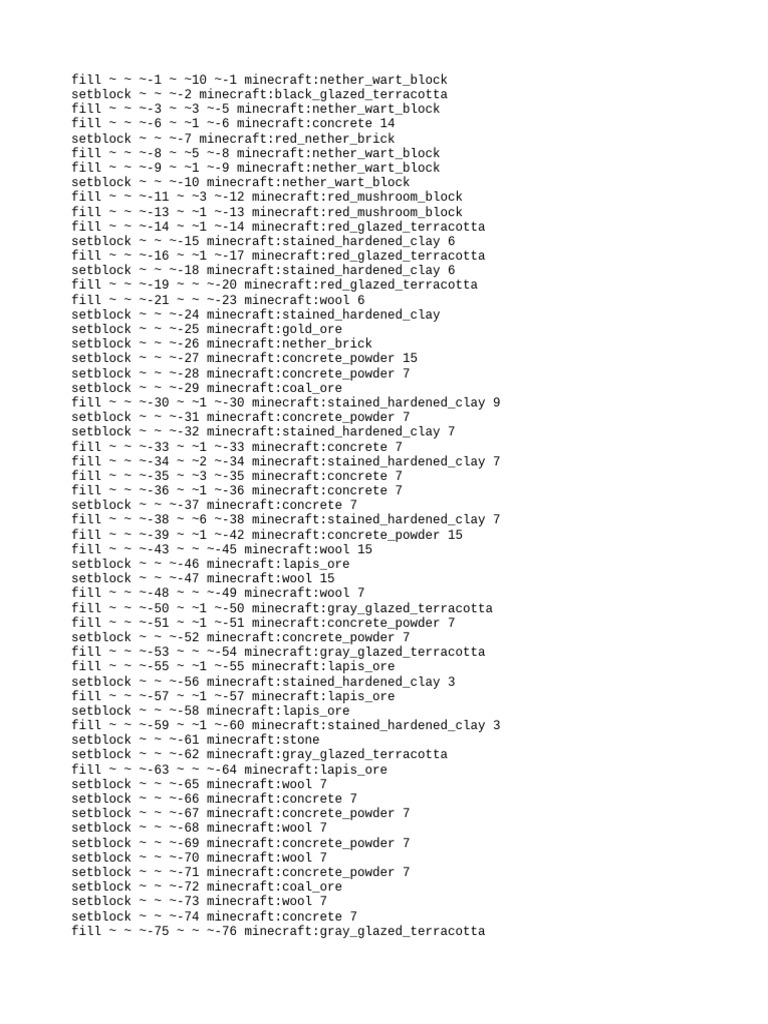 Minecraft Block Placement Commands | PDF | Windows Software | Windows Games