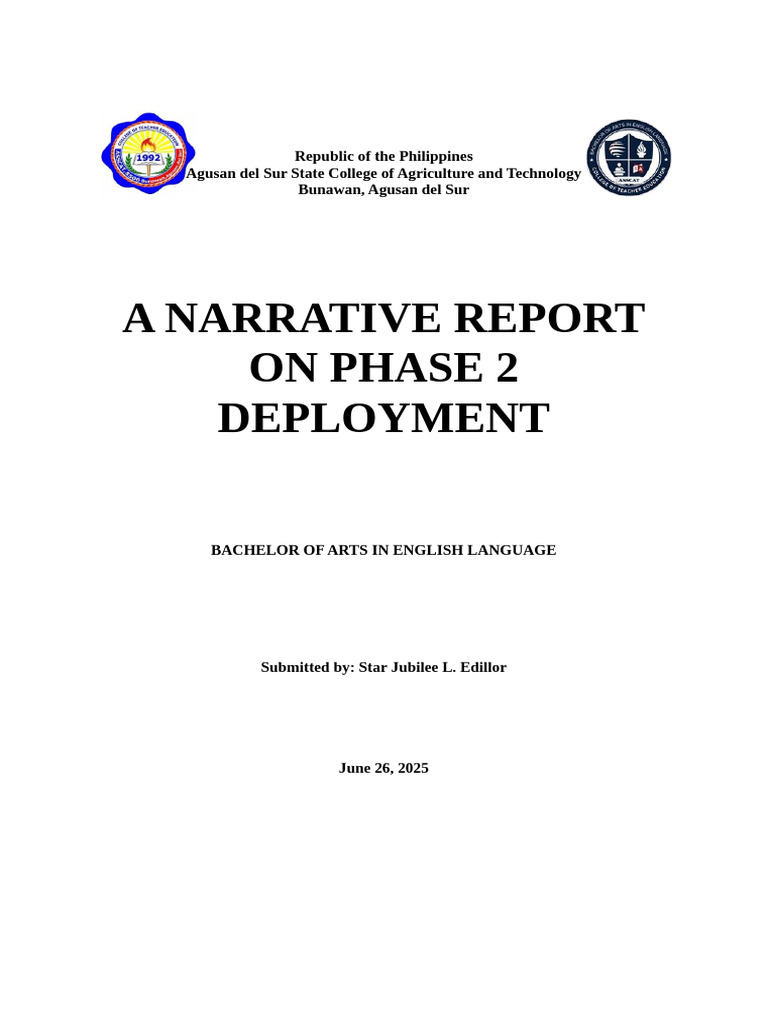 OJT Narrative Report: Phase 2 Experience | PDF | Learning | Internship