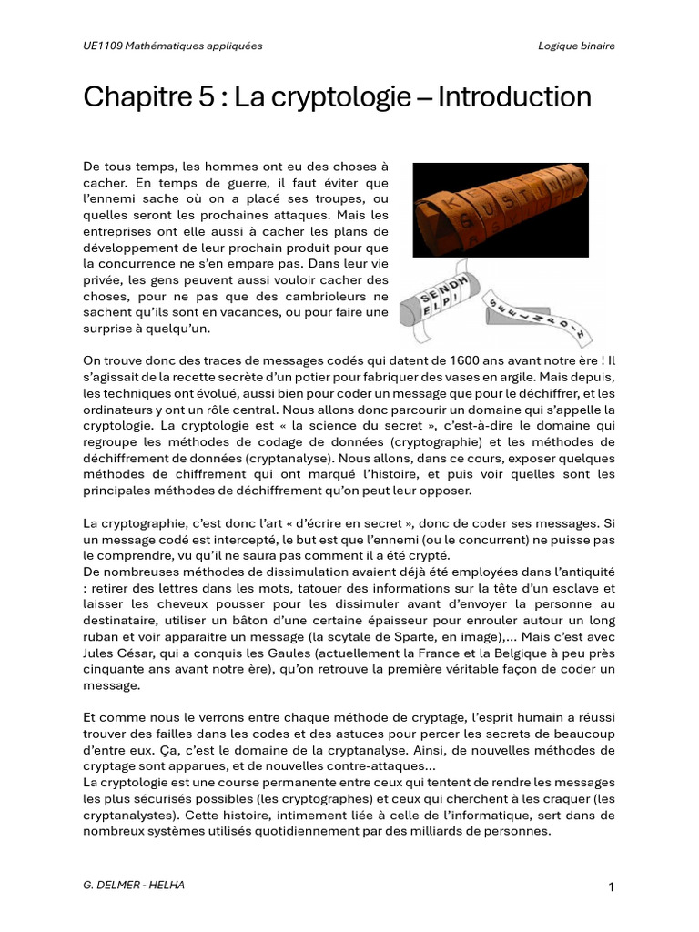 Introduction à la cryptologie et méthode César | PDF | Alan Turing ...