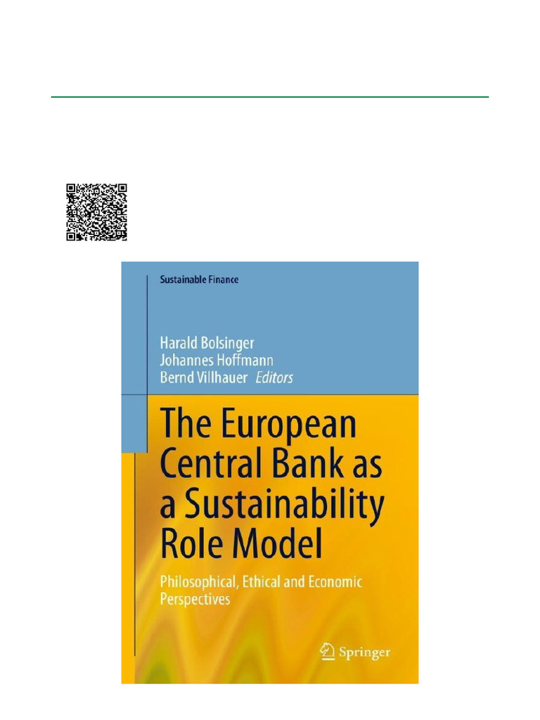The European Central Bank as a Sustainability Role Model Philosophical ...