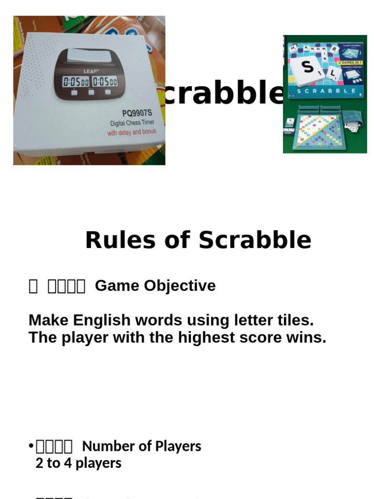 Scrabble Game Rules and Objectives | PDF