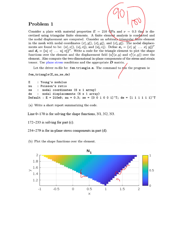FEM Analysis of Triangular Elements | PDF | Linear Algebra | Applied ...