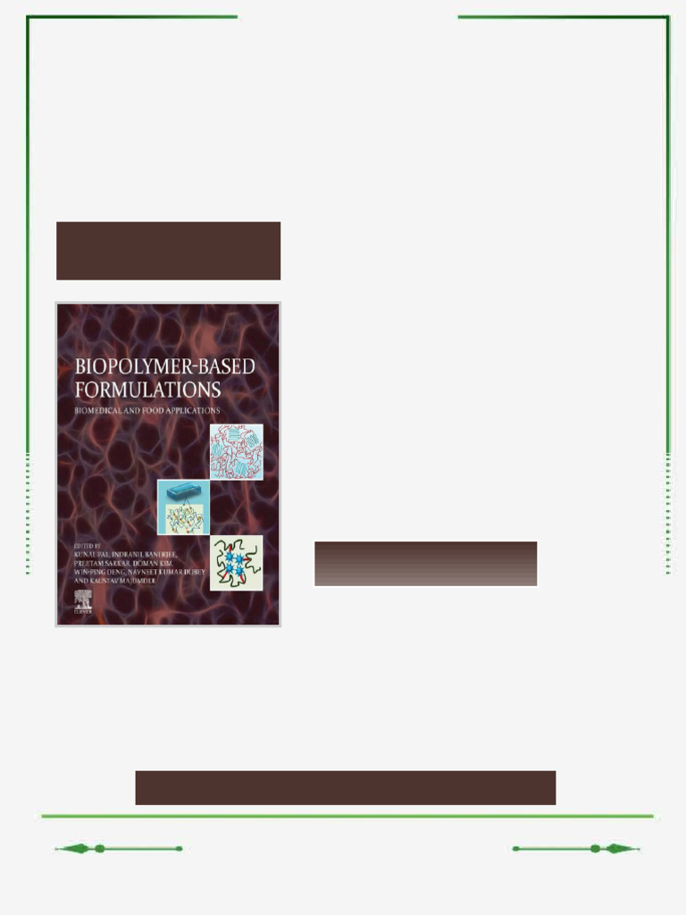 Biopolymer-based Formulations: Biomedical and Food Applications 1st ...