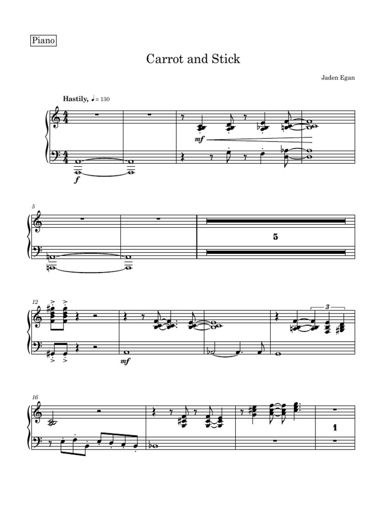 Carrot and Stick (Piano) | PDF | Box Zithers | Keyboard Instruments