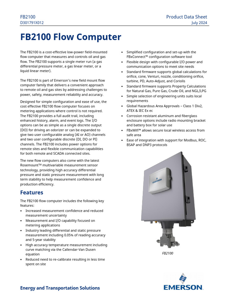 fb2100-flow-computer-en-454550 | PDF | Flow Measurement | Relay