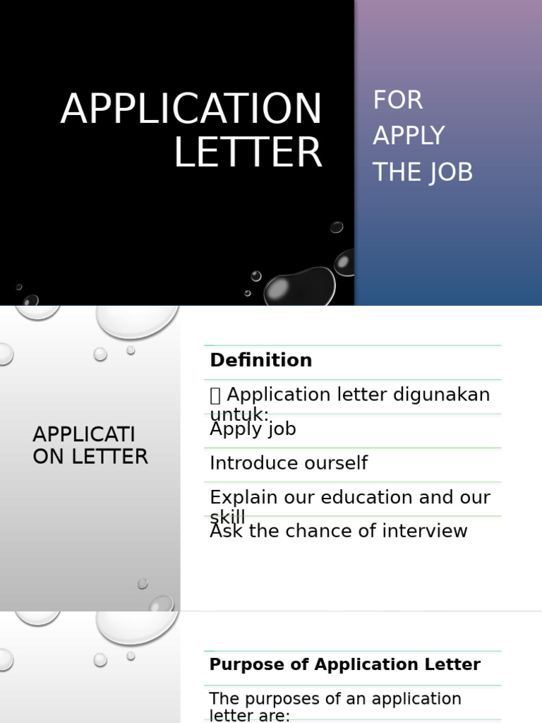 Application Letter | PDF