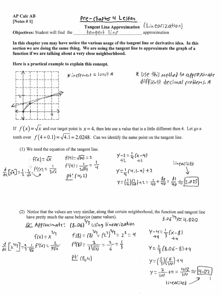 Chapter 4 - Applications of Derivatives (Unit 4-5 From Calc BC Units) | PDF