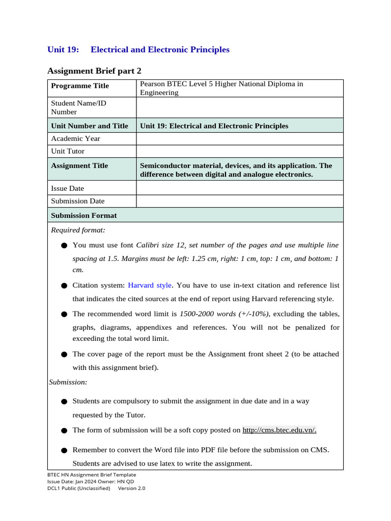 Assignment Part 2 | PDF | P–N Junction | Bipolar Junction Transistor