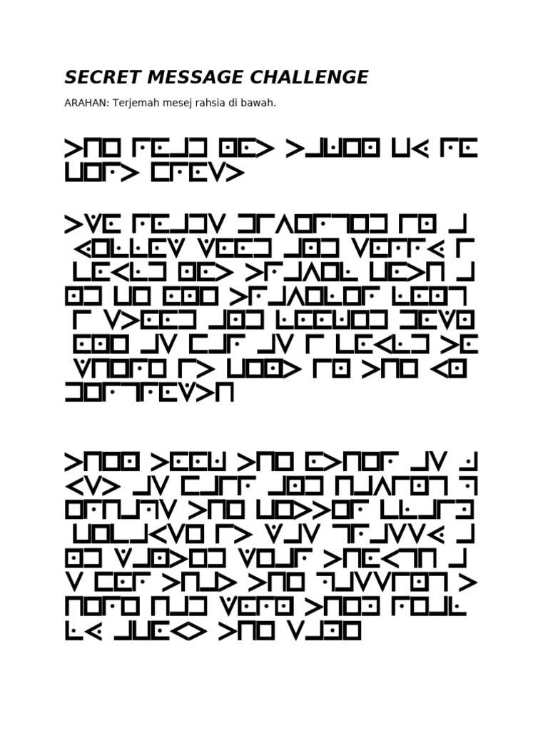Secret Message Challenge 2 | PDF