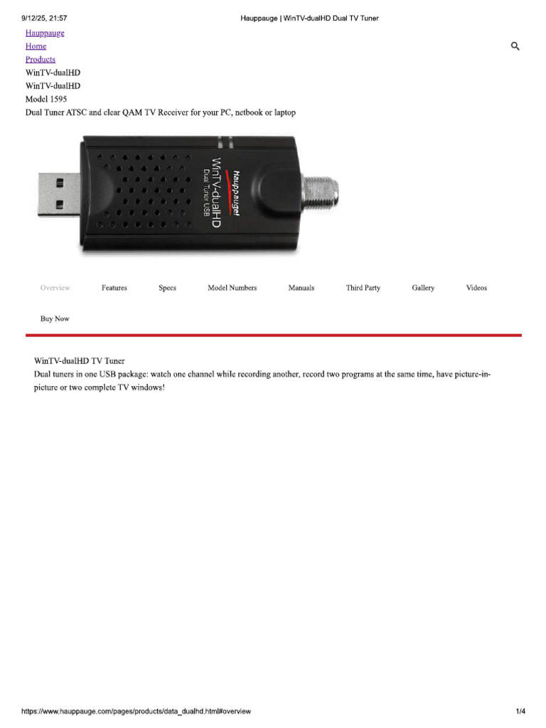 Hauppauge ATSC Tuner | PDF
