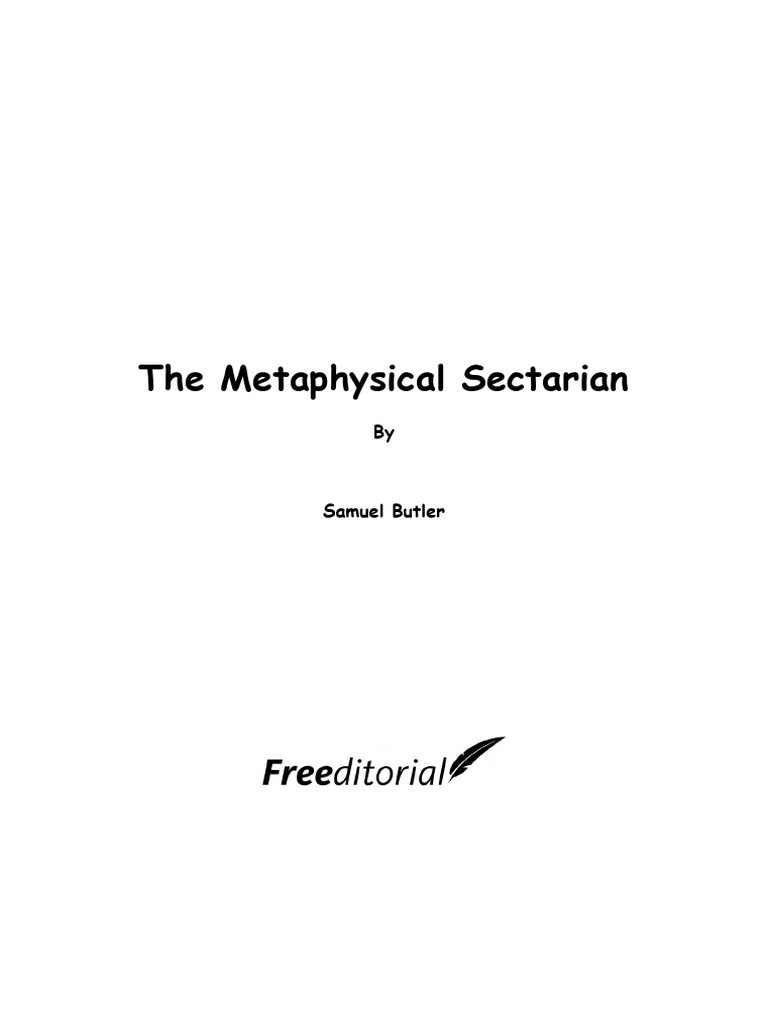 Metaphysical Sectarian Analysis | PDF