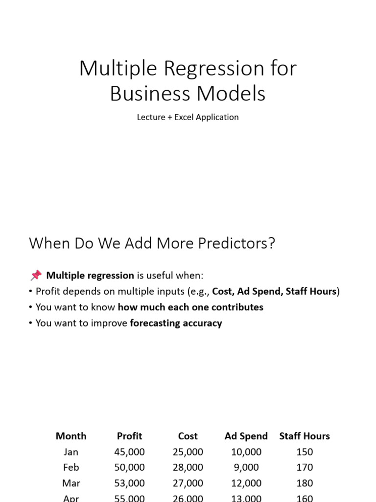 Multiple Regression Analysis for Profit | PDF | Multicollinearity ...