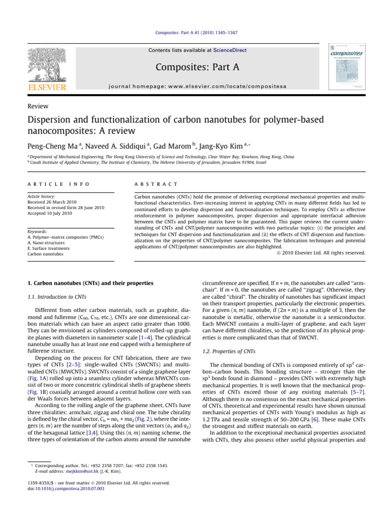 14- Dispersion and Functionalization of Carbon Nanotubes for Polymer ...