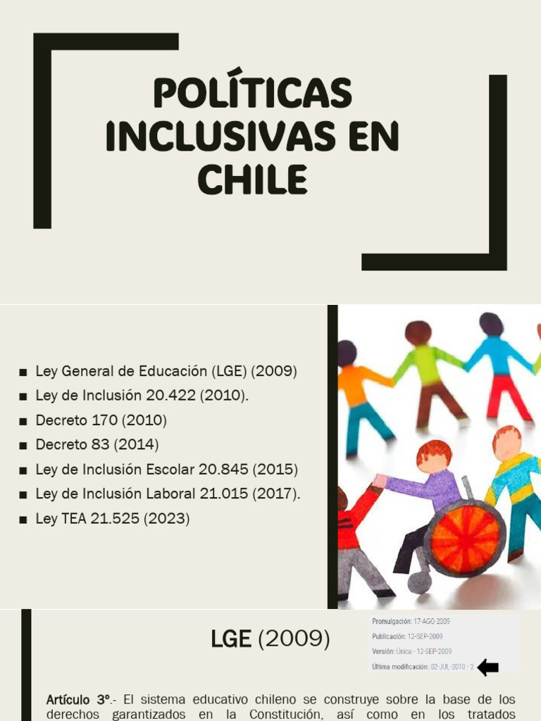 Políticas Inclusivas en Chile: Educación y Discapacidad | PDF ...