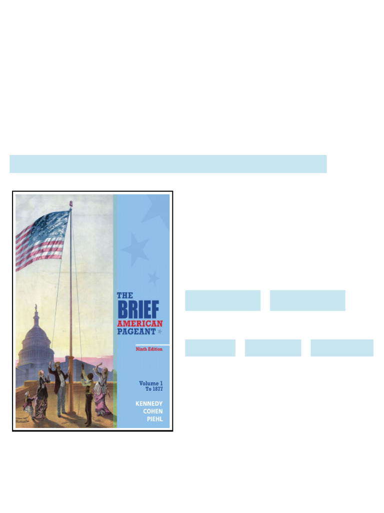 Brief American Pageant A History of the Republic Volume I To 1877 9th ...