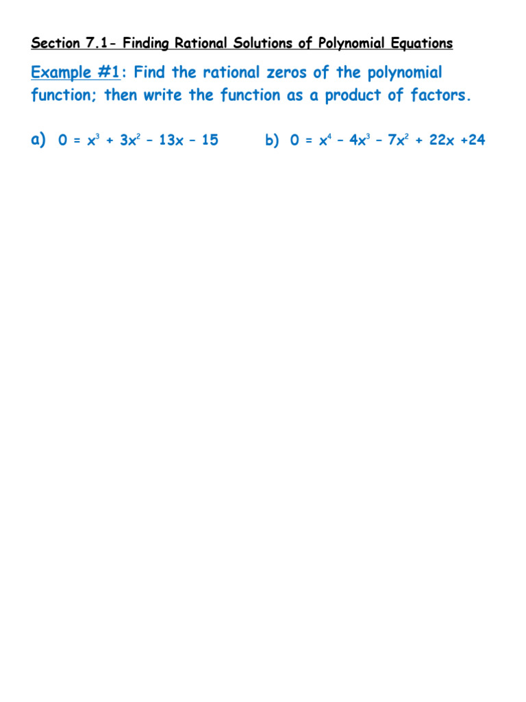 Day 1 Notes (Sections 7.1-7.2) | PDF