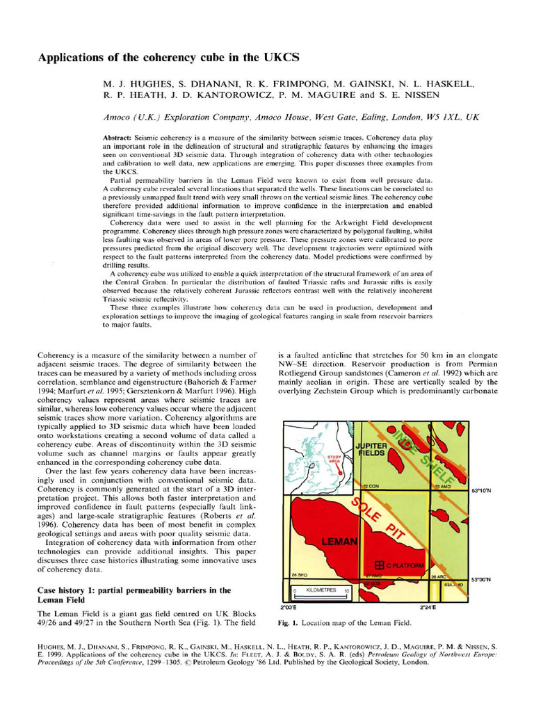 Coherency Cube Applications in UKCS | PDF | Fault (Geology ...