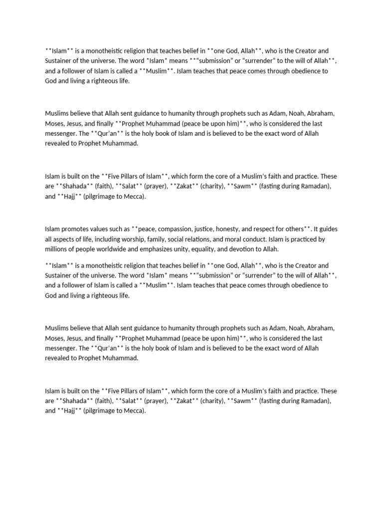 Islam_ is | PDF | Prophets And Messengers In Islam | Allah