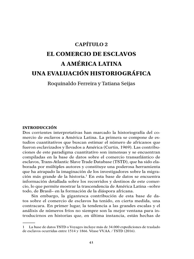 Capítulo 2. El comercio de esclavos a América Latina | PDF | Esclavitud ...