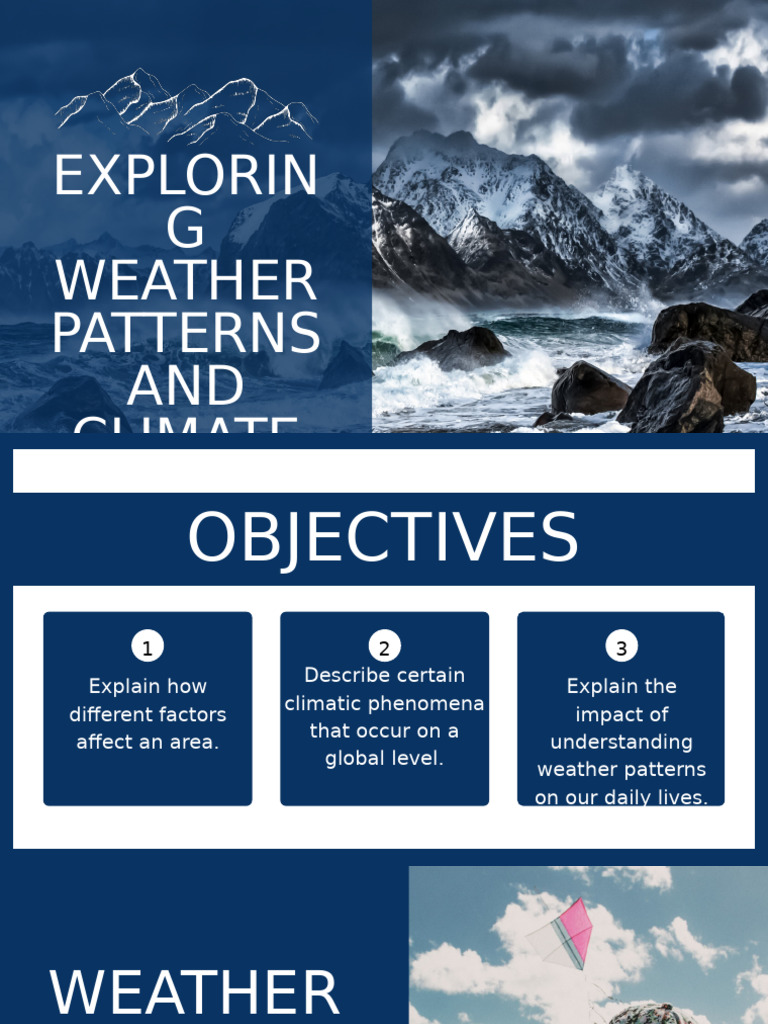 Weather Patterns and Climate Presentation in Blue White Illustrative ...