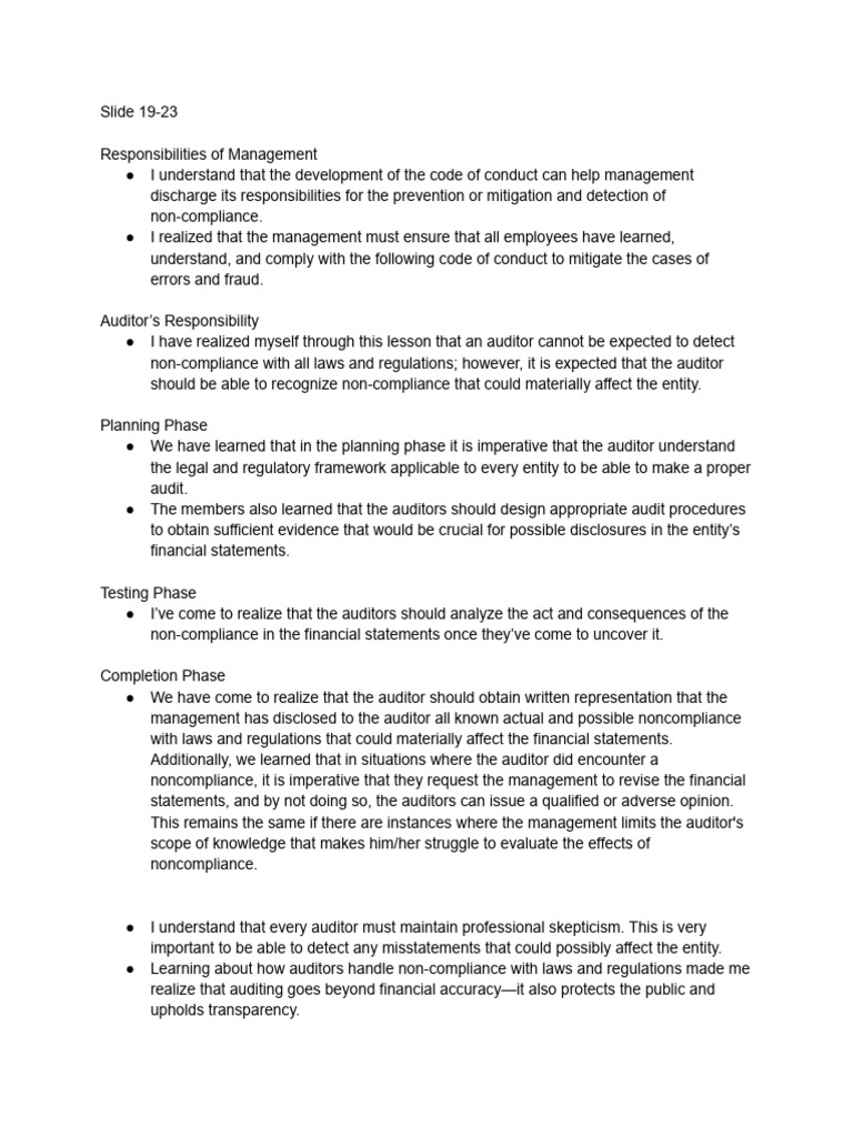 AAP Slides 19-23 | PDF | Audit | Regulatory Compliance
