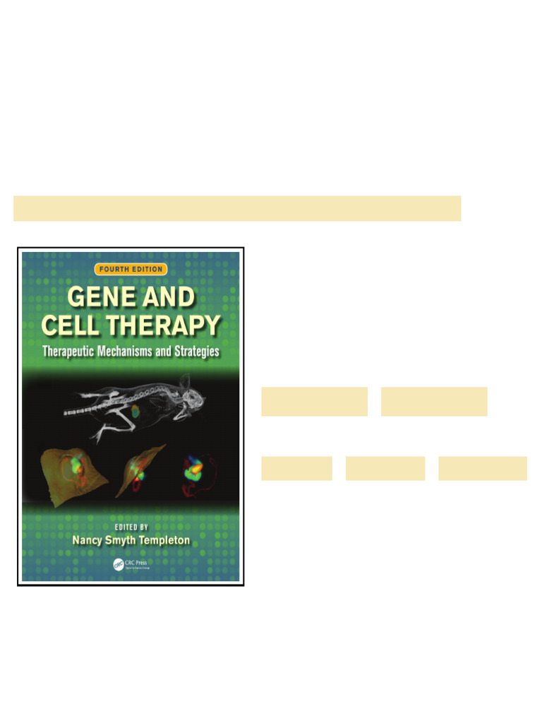 Gene and Cell Therapy Therapeutic Mechanisms and Strategies 5th Edition ...