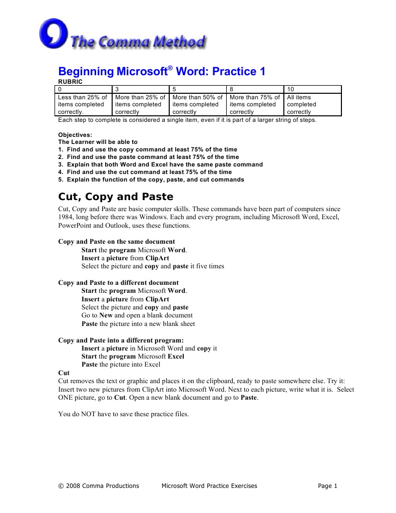 Word Beginning Practice Activities Pdf