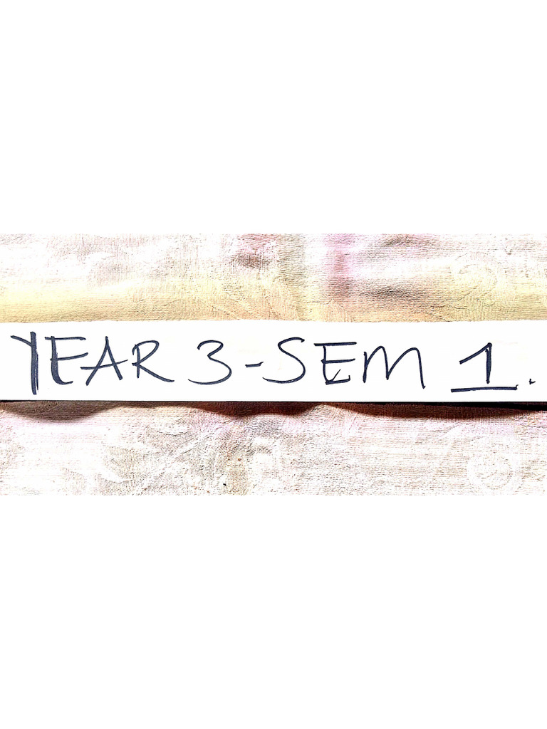Year 3 Sem 1 Papers | PDF