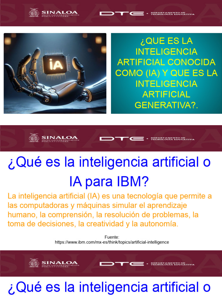 Definición de Inteligencia Artificial y Generativa | PDF | Inteligencia ...