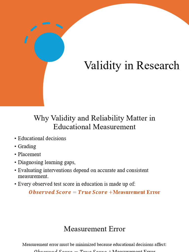 Understanding Validity in Educational Research | PDF | Validity ...