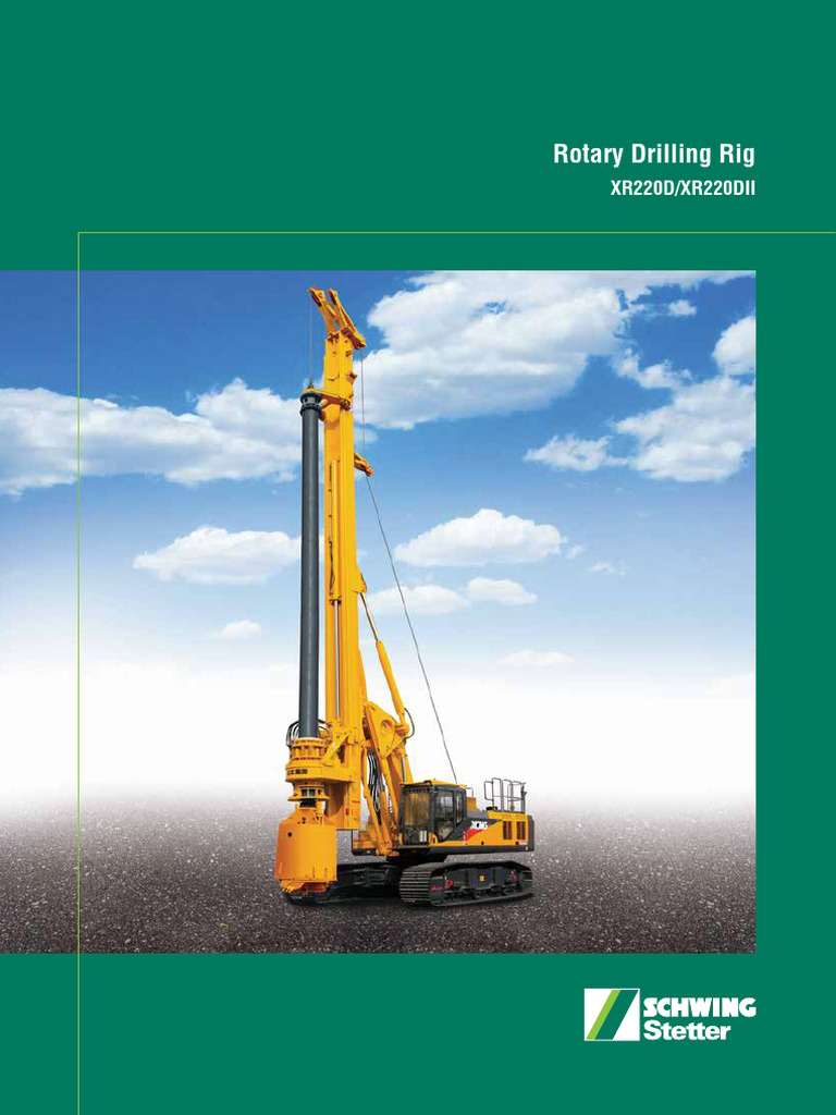 XR220D/XR220DII Rotary Drilling Rig Specs | PDF | Engines | Drill