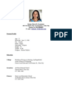 Sheena Marie M. Sarmiento 10-E Orchid St. Bo. Luz Zapatera, Cebu City Mobile No. 09324888005 E-Mail