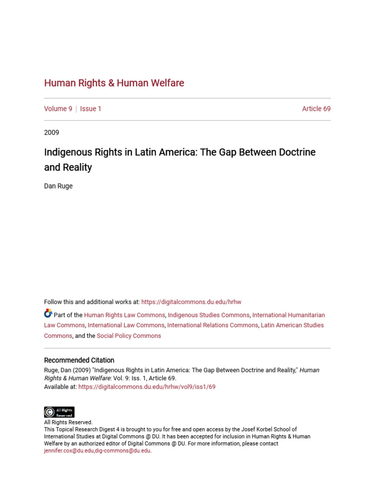 Indigenous Rights in Latin America: Gaps | PDF | Indigenous Peoples ...