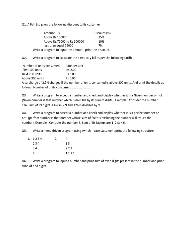 Discount and Billing Program Examples | PDF